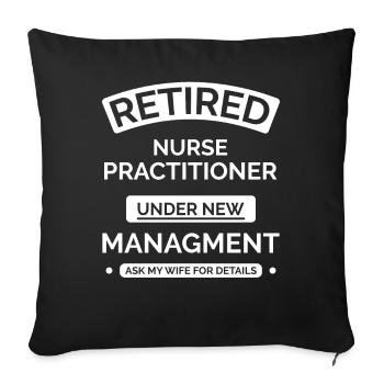 Retired nurse - Sofa pillowcase 17,3'' x 17,3'' (45 x 45 cm) - black - Front