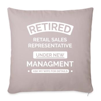 Retired retail salesman - Sofa pillowcase 17,3'' x 17,3'' (45 x 45 cm) - light taupe - Front