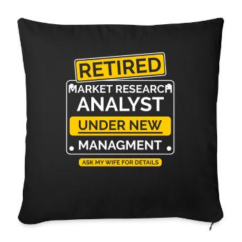 Market Analyst Retirement Pension - Sofa pillowcase 17,3'' x 17,3'' (45 x 45 cm) - black - Front