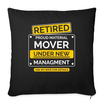 Récupération logistique de retraite - Housse de coussin décorative 45 x 45 cm - noir - Devant