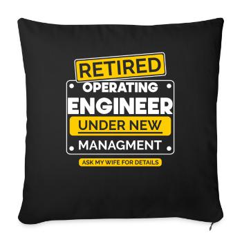 Récupération de départ à la retraite des ingénieurs d’exploitation - Housse de coussin décorative 45 x 45 cm - noir - Devant
