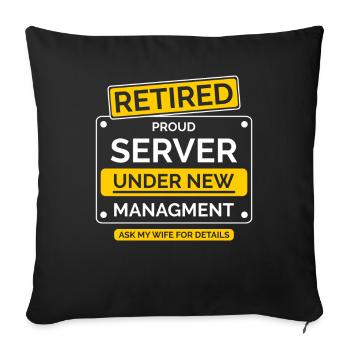 Retraite des serveurs - Housse de coussin décorative 45 x 45 cm - noir - Devant