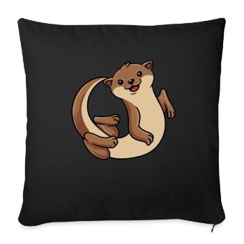 Otter - Sofa pillowcase 17,3'' x 17,3'' (45 x 45 cm) - black - Front