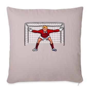Gardien de but de football Gardien de but - Housse de coussin décorative 45 x 45 cm - taupe clair - Devant
