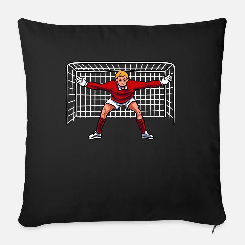 Fußballtorwart Torwart - Sofakissenbezug 45 x 45 cm - Schwarz