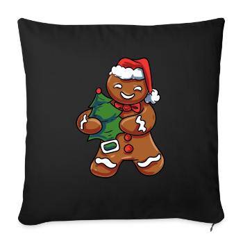 Vintage Gingerbread - Sofa pillowcase 17,3'' x 17,3'' (45 x 45 cm) - black - Front