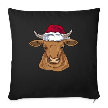 Éleveurs de bovins - Housse de coussin décorative 45 x 45 cm - noir - Devant