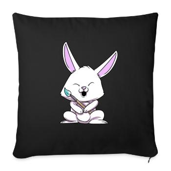 Easter Easter - Sofa pillowcase 17,3'' x 17,3'' (45 x 45 cm) - black - Front