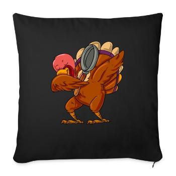 Turkey - Sofa pillowcase 17,3'' x 17,3'' (45 x 45 cm) - black - Front