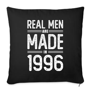 Anniversaire De vrais hommes sont nés en 1996 - Housse de coussin décorative 45 x 45 cm - noir - Devant