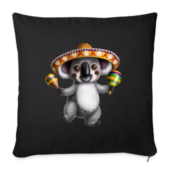 Cinco De Mayo Koala - Housse de coussin décorative 45 x 45 cm - noir - Devant