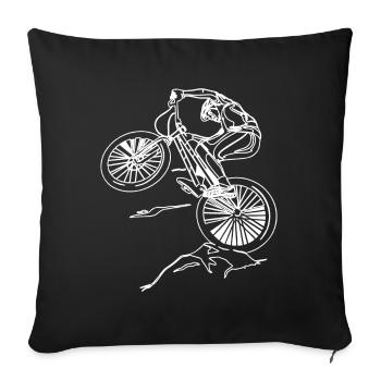 Freeride Trial Bike Cycling - Sofa pillowcase 17,3'' x 17,3'' (45 x 45 cm) - black - Front