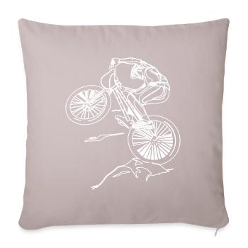 Freeride Trial Vélo Cyclisme - Housse de coussin décorative 45 x 45 cm - taupe clair - Devant