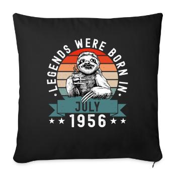 Legends Were Born In July 1956 Sloth Sloth - Sofa pillowcase 17,3'' x 17,3'' (45 x 45 cm) - black - Front