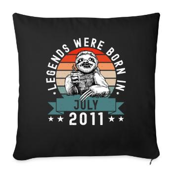 Les légendes sont nées en juillet 2011 Sloth Sloth - Housse de coussin décorative 45 x 45 cm - noir - Devant