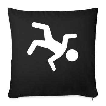 Trampolin - Sofakissenbezug 45 x 45 cm - Schwarz - Vorne