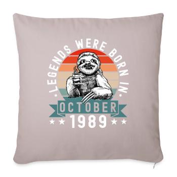 Legends Were Born In October 1989 Sloth Sloth - Sofa pillowcase 17,3'' x 17,3'' (45 x 45 cm) - light taupe - Front