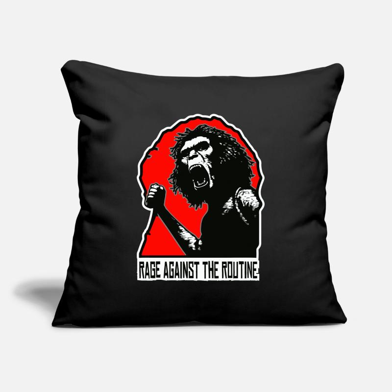 Homo erectus - Colère contre la routine Housse de coussin décorative 45 x 45 cm