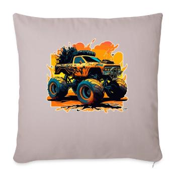 Monster Truck Madness - Housse de coussin décorative 45 x 45 cm - taupe clair - Devant