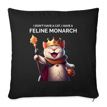 Funny Cat Mom - Sofa pillowcase 17,3'' x 17,3'' (45 x 45 cm) - black - Front