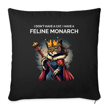 Drôles de parents de chats - Housse de coussin décorative 45 x 45 cm - noir - Devant