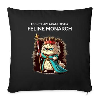 Cat People Pet Owner - Sofa pillowcase 17,3'' x 17,3'' (45 x 45 cm) - black - Front