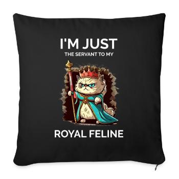 Cat Lady - Drôle - Housse de coussin décorative 45 x 45 cm - noir - Devant