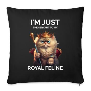 Je suis juste l’amant de la reine servante des chats - Housse de coussin décorative 45 x 45 cm - noir - Devant