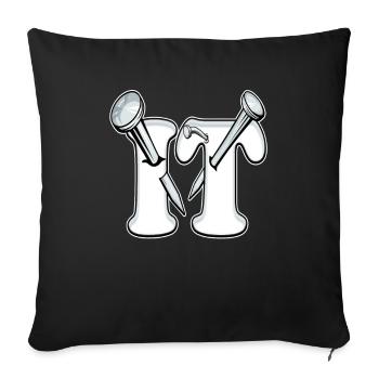 Overachiever - Literally Nailed It - Sofa pillowcase 17,3'' x 17,3'' (45 x 45 cm) - black - Front