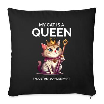 Cat Lover Kitten - Sofa pillowcase 17,3'' x 17,3'' (45 x 45 cm) - black - Front