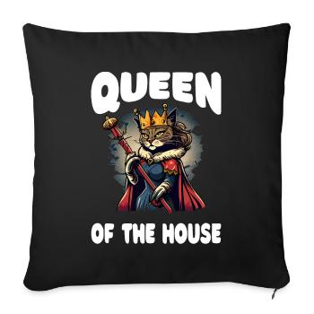 Funny Saying Proud Cat Owner - Sofa pillowcase 17,3'' x 17,3'' (45 x 45 cm) - black - Front