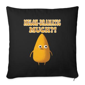 Melon-Dramatic Much - Melodramatic Honeydew Melon - Sofa pillowcase 17,3'' x 17,3'' (45 x 45 cm) - black - Front