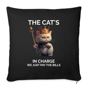 Sarkastische Katze - Sofakissenbezug 45 x 45 cm - Schwarz - Vorne