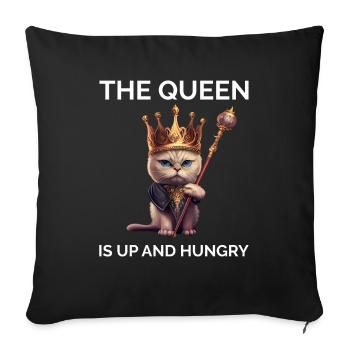 Propriétaire de chat drôle Dire maman chat - Housse de coussin décorative 45 x 45 cm - noir - Devant
