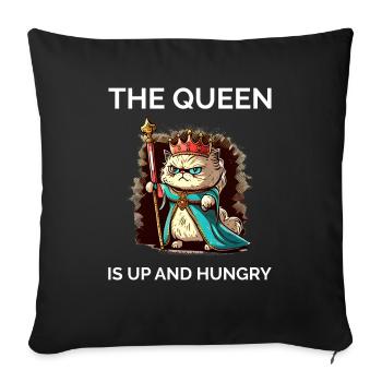 Proud Cat Owner Cat Mom - Sofa pillowcase 17,3'' x 17,3'' (45 x 45 cm) - black - Front