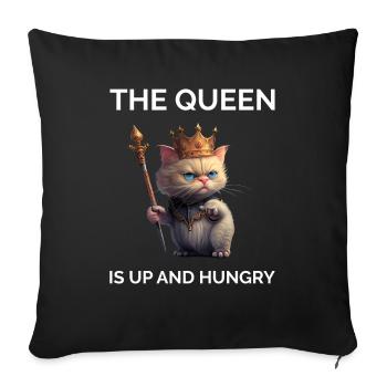Funny Saying Proud Cat Owner - Sofa pillowcase 17,3'' x 17,3'' (45 x 45 cm) - black - Front