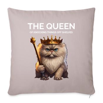 Sarcastic Cat - Sofa pillowcase 17,3'' x 17,3'' (45 x 45 cm) - light taupe - Front