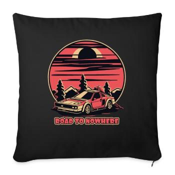 Japan JDM car road to nowhere - Sofa pillowcase 17,3'' x 17,3'' (45 x 45 cm) - black - Front
