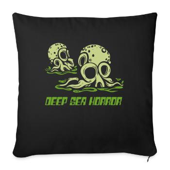 Tentacules d’horreur en haute mer - Housse de coussin décorative 45 x 45 cm - noir - Devant