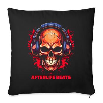 Au-delà des beats – Skull Music - Housse de coussin décorative 45 x 45 cm - noir - Devant