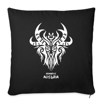 Symbole tribal Autriche: Krampus - Housse de coussin décorative 45 x 45 cm - noir - Devant