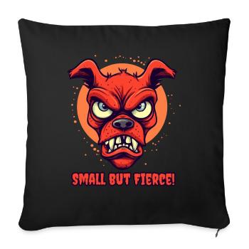 Small but wild angry Pinscher dog - Sofa pillowcase 17,3'' x 17,3'' (45 x 45 cm) - black - Front