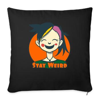 Naughty Sweet Alternative – Stay Weird - Housse de coussin décorative 45 x 45 cm - noir - Devant