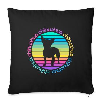 Chihuahua - un modèle pour les amateurs de chiens chiala - Housse de coussin décorative 45 x 45 cm - noir - Devant
