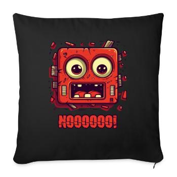 No! Funny face - Sofa pillowcase 17,3'' x 17,3'' (45 x 45 cm) - black - Front