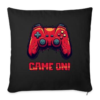 Manette de jeu robuste parody, jeu sur - Housse de coussin décorative 45 x 45 cm - noir - Devant
