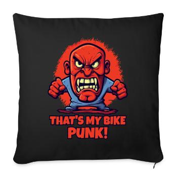 C’est mon vélo, punk ! - Housse de coussin décorative 45 x 45 cm - noir - Devant