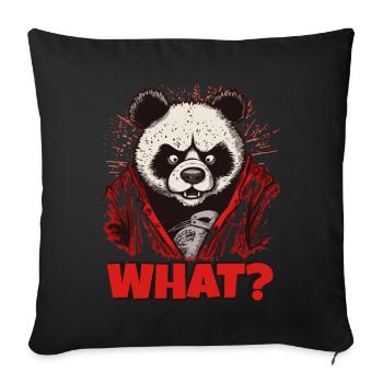 Angry Panda Bear - Sofa pillowcase 17,3'' x 17,3'' (45 x 45 cm) - black - Front