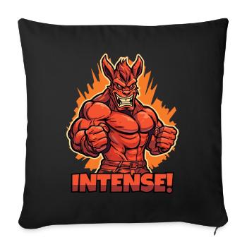 Muscular Beast: Intense - Sofa pillowcase 17,3'' x 17,3'' (45 x 45 cm) - black - Front