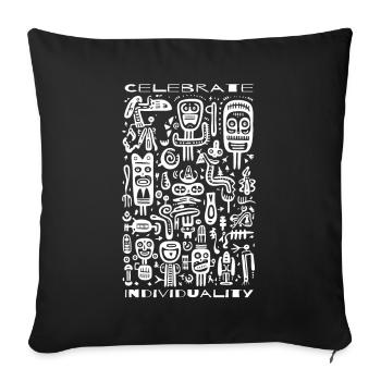 Celebrate your uniqueness - Sofa pillowcase 17,3'' x 17,3'' (45 x 45 cm) - black - Front